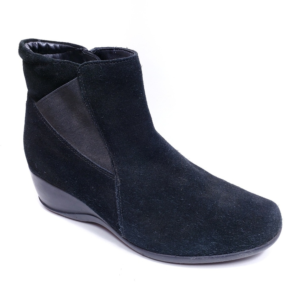 Clarks | Suede wedge ankle boots